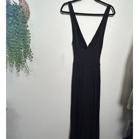 NEW Free People Beach Harlow Twist Front Wide Leg Jumpsuit Black XS Oversized - Picture 9 of 10